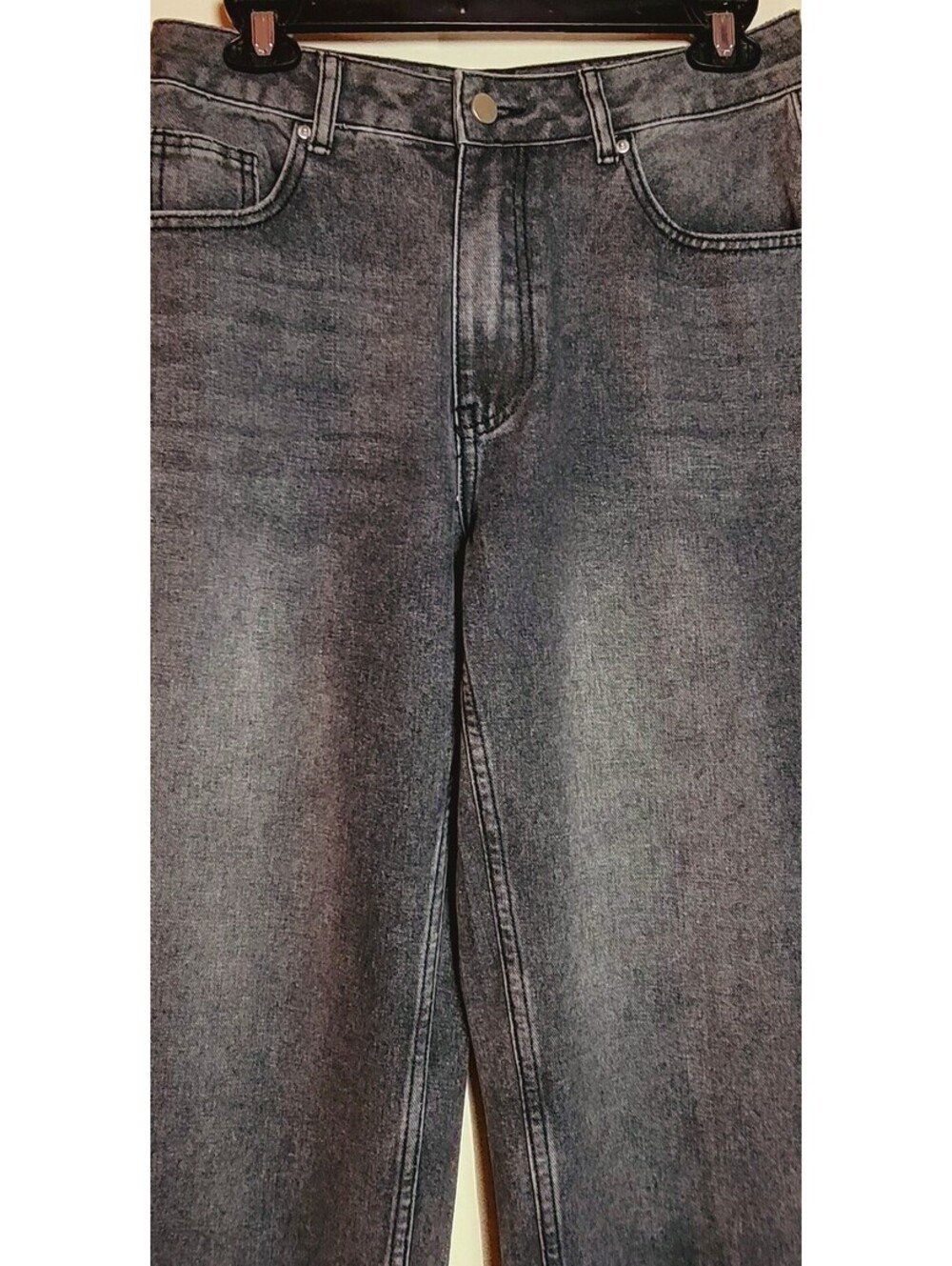 MYOURSA Medium Dark Grey Straight Leg Jeans Size M